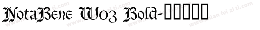 NotaBene W03 Bold字体转换